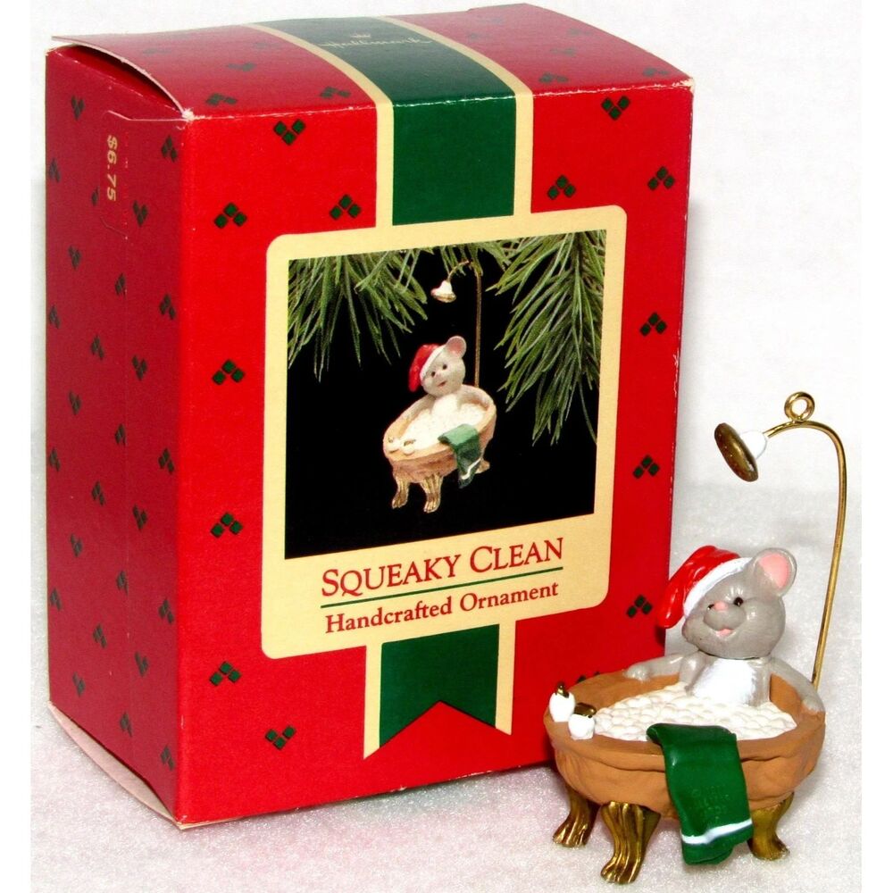 1988 Hallmark Artist's Favorites Midnight Snack Ornament Mouse Donut Bob Seidler